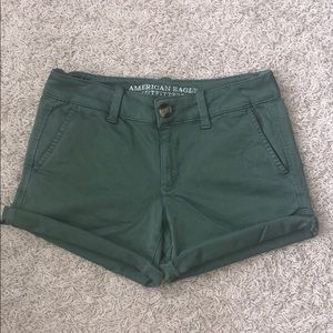 Green Stretchy Shorts
